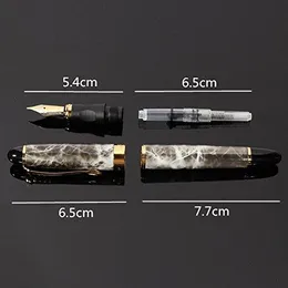 Jinhao x450 Brown Marble Cunky Medium Flex Nib Fountain Pen