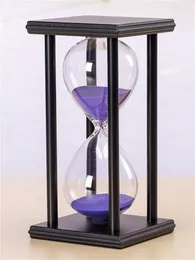 15/30 minut klepsydry piasku dla szkoły kuchennej nowoczesne drewniane godzinę szklane szklane zegar herbaciany timery herbaty dekoracja domu