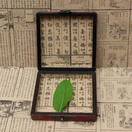 Antik kinesisk förvaringslåda Square Box Classic Jewelry Packing Box Wood Pu Box Antik Portabla Home Storage Box -gåvor