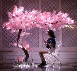 100cmシルクフラワーロングピーチサクラ人工花ピンクの結婚式の装飾家庭装飾のための桜の花