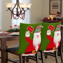 Sandalye Noel evrensel kasa yemek kapağı giysi elastik yıkanabilir geri takılmış