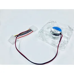 2024 NEW NEW 80mm Pc Computer 80mm Mute Cooling Fan with 4ea Led 8025 8cm Silent DC 12V LED Luminous Chassis Molex 4D Plug Axial Fanfor