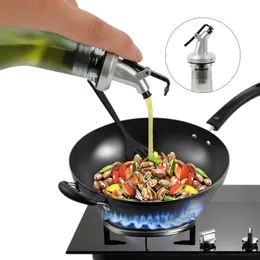 Olive Oil Dispenser Oilcan Drip Stop Vinegar Beer Funnel Cover Tube ABS Lock Pourers Flip Top Leak-proof Kitchen Bar Accessories