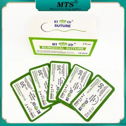 12st/Box Surgical Thread Suture Needle For Medical Surgical Suture Pad Suture Surgical Set Suture Kit Material för undervisning