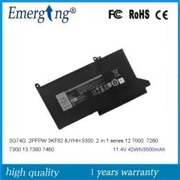 Аккумуляторы 11,4 В 42WH Новая 0G74G 2PFPW 3KF82 8JYHH Аккумулятор ноутбука для Dell Latitude 5300 5310 2 В 1 12 7000 14 7400 7480 13 7390 E7480