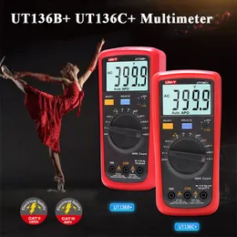 UNI-T UT136B+ UT136C+ Multimeter Digital AC/DC Voltmeter Ammeter Frekvens Transistor Kapacitans HFE Diode Tester Multimätare