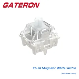 Aksesuarlar Gateron KS20 Salon Efekt Sensörü Manyetik Beyaz Anahtar SMD RGB Lineer DIY Özelleştirilmiş Klavye Ücretsiz Ayar Öncesi Seyahat