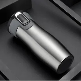 450ml Stainless Steel Double Wall Travel Mug Leak proof Thermos Mug Coffee Cups Car Vacuum Insulaltion Thermal Water Bottlefor Leak proof Thermos Cup