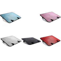 Pads High Quality 14 inch Notebook Cooler 5v Dual Fan USB External Laptop Cooling Pad Slim Stand High Speed Silent Metal Panel Fan
