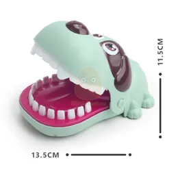 Barnbitande handkrokodil dinosaurie Shark Bite Finger skämt Novelty Classic Sound Light Party Desktop Game Toys for Children Gift