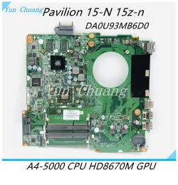 Anakart DA0U93MB6D0 734820501 734821501 DA0U93MB6D2 HP Pavilion için 15N 15ZN Laptop Anakart A4 A6 CPU HD8670M GPU