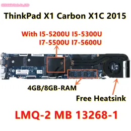 Motherboard LMQ2 MB 132681 For Lenovo ThinkPad X1 Carbon X1C 2015 Laptop Motherboard With I5 I7 5TH Gen CPU 4GB 8GB RAM 448.01434.0011