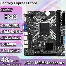 Motherboards H81 Motherboard LGA1150 Support DDR3 RAM bis zu 16 GB MATX USB2.0 SATA3.0 Dual Kanäle Speicher HD Display VGA H81G Placa Mae Boa