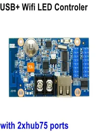 Controladores HDWF2 HDU6075 WIFI USB Controlador LED assíncrono Card de exibição de tela colorida 76864 pixels 2HUB75 P8870030