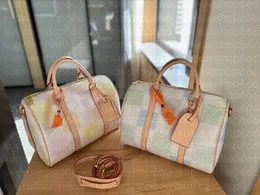 Бренд дизайнерские сумки женщины Duffel Bags Lager Plaid Keepall 25 30 40 сумочки бренд пакеты на плече