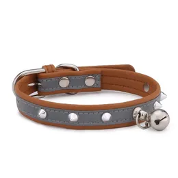 Pet Supplys Reflexive Rivet Bell Pingente Collar Collar