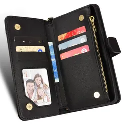 Luxury Zipper Wallet Flip Multi-card slot Leather Case For Nothing Phone 1 / Nothing Phone One Magnetic Card Phone Bags Cover