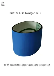 MT200 Yuvarlak Şişe Etiketi Yedek Parçaların Mavi Konveyör Kemeri 770120mm Boyut5389609