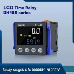 DH48S-1Z 2Z Programowalny przekaźnik opóźnienia 0,01S-999990H z przekaźnikiem czasu bazowego gniazda DC AC220V