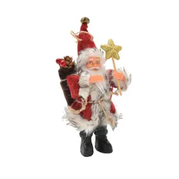 2色素敵な繊細なサンタクロースクリスマスツリーぬいぐるみおもちゃペンダントフランネルハンギングドール人形はパーティーのために現実的です