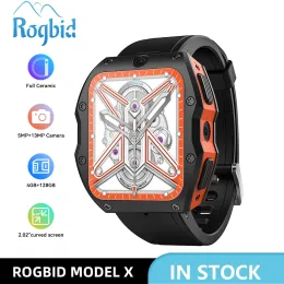 Uhren Rogbid Modell X 4G Smartwatch Männer 2,1 Zoll 400*454 HD 1050MAH 13MP Kamera GPS WiFi Keramik Android Smart Watch Frauen