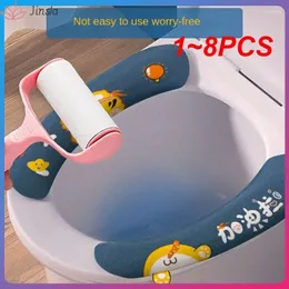 Toilet Seat Covers 1-8PCS Can Be Washed Repeatedly Mat Non-trace Adsorption Cartoon Not Easy To Shed Hair Isolate