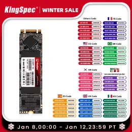 Drives KingSpec M2 NGFF SSD SATA 128G 256G 512GB 1TB 2TB 4TB M.2 SATA3 HDD Drive Solid State Drive HD hårddisk för anteckningsbok