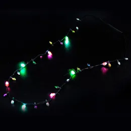 1 PCs Mini blinkende Leuchte Blinking Weihnachtslichter Kostüm Halskette 8 LED-Lampen Halloween Kostüm Hochzeitsfeier Dekoration