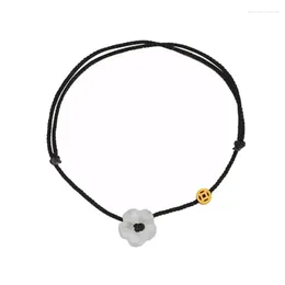 Bracelets de charme chineses com estilo étnico chinês corda manualmente pulveira de moeda de moeda de moedas Bulbões de flores feitas à mão jóias implícitas 57bd