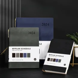 Notebooks A4/A5/A6 Business Sheepskin Office Efficiency Book 2024 Agenda One Page Per Day Wireless Adhesive Series Notebook