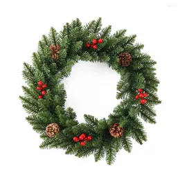 装飾的な花面倒な吊りクリスマスパインパインパインコーンの花輪は弦に組み込まれ、簡単にあなたの家の上にスプルースします