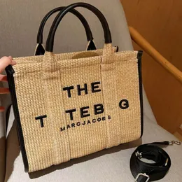 2024 new woven Tote fashion Tote Joker one-shoulder handbag new portable large-capacity commuter pastoral style