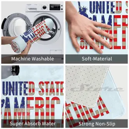 United States Of America Mat Doorway Non-Slip Soft Water Uptake Carpet United States Usa America California Florida Chicago La