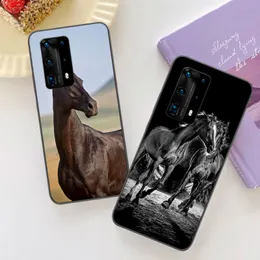 Huawei P30 Lite P10 P20 P40 P50 Pro Mate 40 Pro 30 20 10 Lite 커버 실리콘을위한 Ferghana Horse 소프트 클리어 전화 케이스