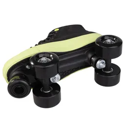 Quad -Skates Doppelreihe Erwachsene Roller Skates Unisex Canvas -Schuhe für Liebhaber zwei Linienblitzräder Patinen