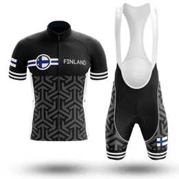 2022 New Finland Cycling Jersey Set Pro bicycle Team半袖Maillot Ciclismo Mens Summer Summer Sumersable Cycling Clothing S277U