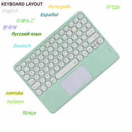 Teclados teclados sem fio Bluetooth com touchpad hebraico coreano para iPad Pro Air para Xiaomi Huawei Android Windows tablet