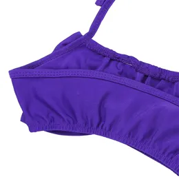 2pcs Girls Tankini Meerjungfrau Badeanzug Badebekleidung Kinder Schwimmset Halfter Tops + glitzernde Waage Muster Unterteile Kinder Badeanzüge