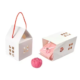 20/50pcs kraft kağıt düğün iyiliği kutuları portatif hediye çantaları küçük ev şekilli şeker ambalaj kutusu doğum günü malzemeleri parti dekor