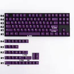 Akcesoria półprzezroczyste czerwone wino czerwone/niebieskie/czarne/cyjanowe/fioletowe Abs Twocolor Forming Keycaps 120 Keys Cherry Profil dla mechanicznej klawiatury