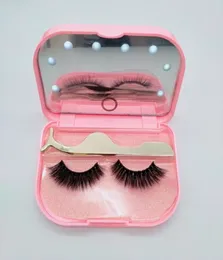 Whole Beauty Tools Eyelash Boxen Falsches Wimpern Kunststoff Hülle Privat Make -up Aufbewahrung Wimpern Verpackungsbox Spiegel mit LE5638974