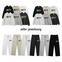 1977 Hoodie Fog Capuz Crewneck Designer Sweatshirt Homens Mulheres Sorto Camisa Setra Designer Designer Designer Sorto Sorto Calça Mens Pullover Joggers Men Felpa