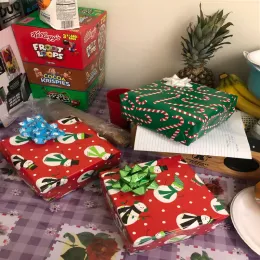 6pcs Kraft Paper Gift Boxes Candy Box Handmade DIY Package Package for Home Christmas حفل زفاف هدية التعبئة التعبئة