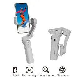 Gimbals vikbara Threeaxis antishake handhållen smartphone gimbal stabilisator med stativ fotografering video vlog förbättrad stabilitet zoom f5