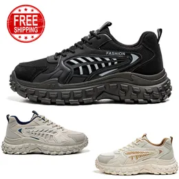 Free Shipping Men Women Running Shoes Low Flat Comfort Black Khaki Blue Mens Trainers Sport Sneakers GAI