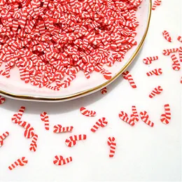 20g Polymer Clay Cane Christmas Red White Sprinkles Lovely Confetti for Crafts Diy Fazendo fatias de unhas Material