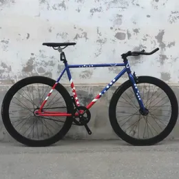 Fixie 자전거 고정 기어 자전거 플립 플롭 휠 700c 단일 스피드 통근 자전거 액세서리 스틸 프레임