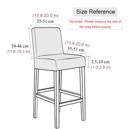 Zwykły stały kolor klubowy obrotowy krzesło na rozciąganie tkaniny mała rozmiar okładki krótkiego tylnego siedzenia dekoracje domowe nr 100% wodoodporne