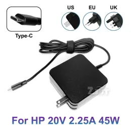 Адаптер 20 В 2,25a 45W USBC Typec AC Adapter Зарядное устройство для HP Elite x2 1013 G3 Elitebook 1030 G3 G4 1040 G5 G6 x360 Источник питания