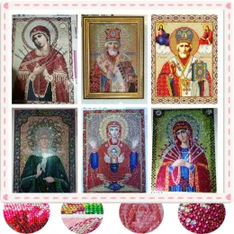 2020 VENDITA CALDA 5D DIY Diamond Painting Icone religiose Icone di vetro Diamond Ramedy Picture per regalo di Natale
